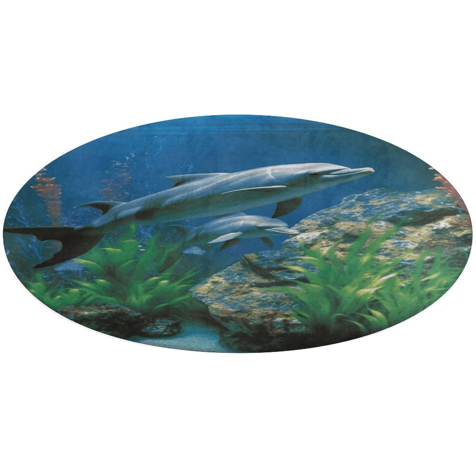 Alfombra pequeña de cocina y salón con motivos biológicos marinos