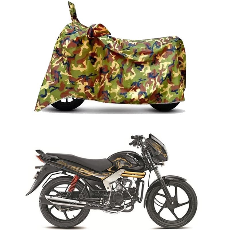 Image of Waterproof 100% PVC Coated Bike Scooty Two Wheeler Body Cover Compatible for Mahindra Centuro NXT /UV-Rays /Heat Protection /Birds Dropping /Scratchproof /Dust Proof [6X6 Jungle Print]