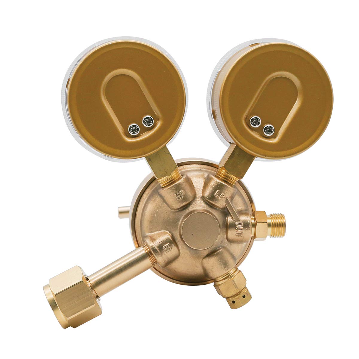 CDL Medium Duty Oxygen Regulator CGA540,Victor Compatible,Easy to Read Dual Scale, Forged Brass Body and Bonnet, Welding Gas Regulator, Large Tank Gauge,Outlet 0-200PSI Inlet 0-4000PSI,LX75