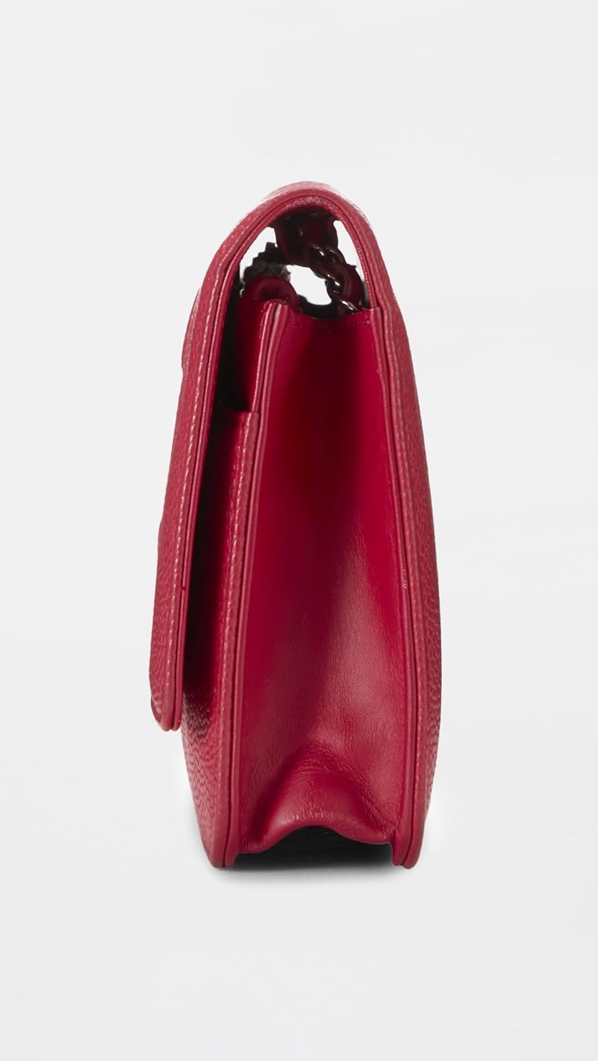 WHAT GOES AROUND COMES AROUND Women's Pre-Loved Chanel Red Caviar Timeless CC Wallet On Chain, Red, One Size - Image 5