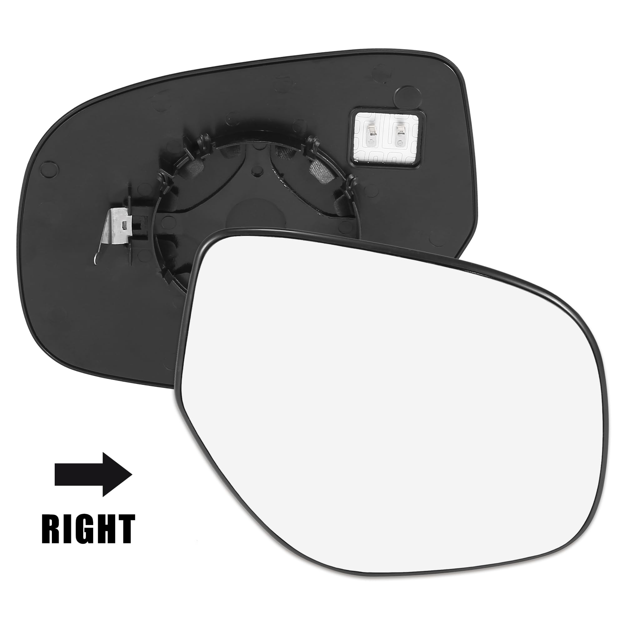 Heated Right Side Mirror Glass With Backing Plate For Mitsubishi Outlander 2007-2013