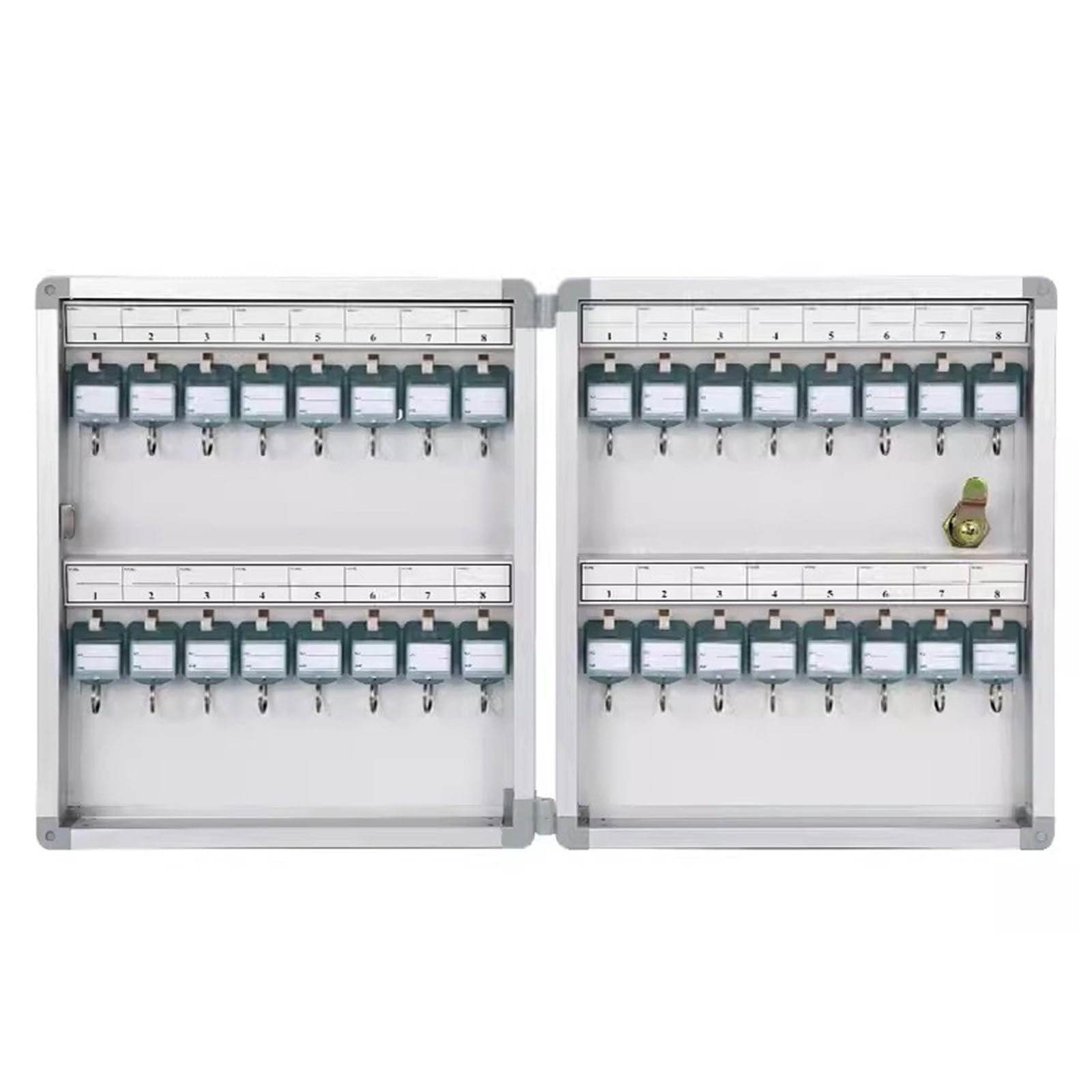 Boîte à clés murale pour 12/24/32/48/72 clés - Rangement sécurisé pour la maison et la voiture - Finition argentée durable - Idéal pour les personnes âgées et l'organisation