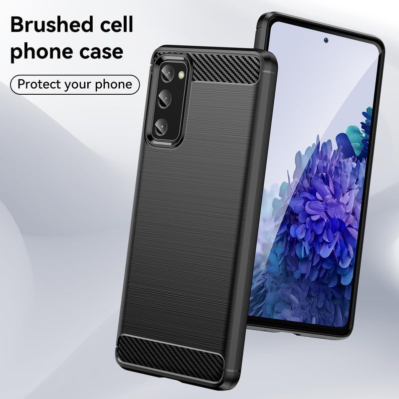 Image of Hybrid Carbon Fiber Back Case for Samsung Galaxy S20 FE (Black)