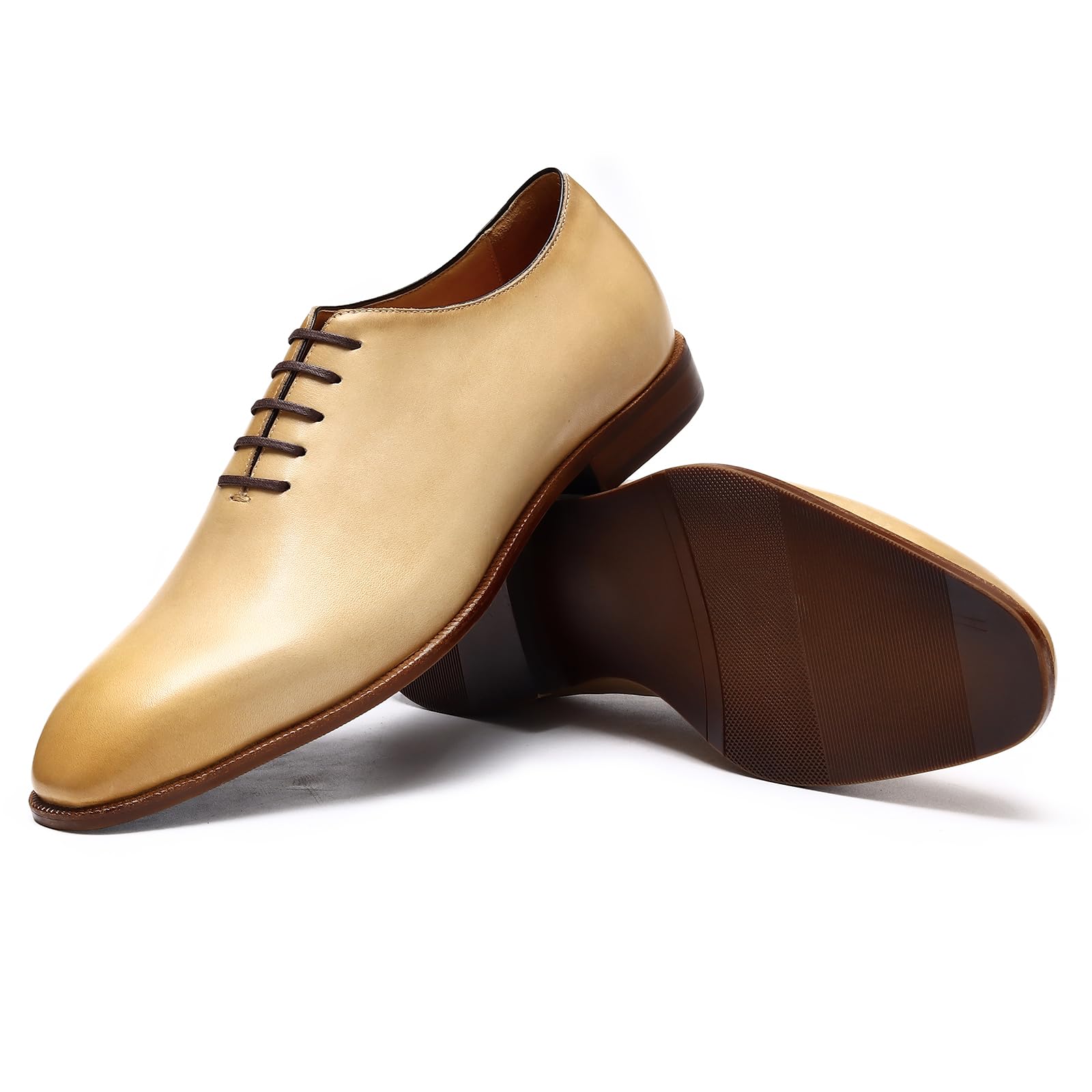 Genérico Oxfords Formales Negocios para Hombre Zapatos de Vestir Oficina Boda Zapatos Vestido en Cuero con Cordones Casuales