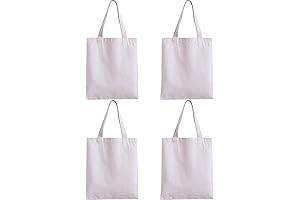 GiftExpress 8" x 8" W Mini Natural Color Canvas Tote Bag: Ideal...