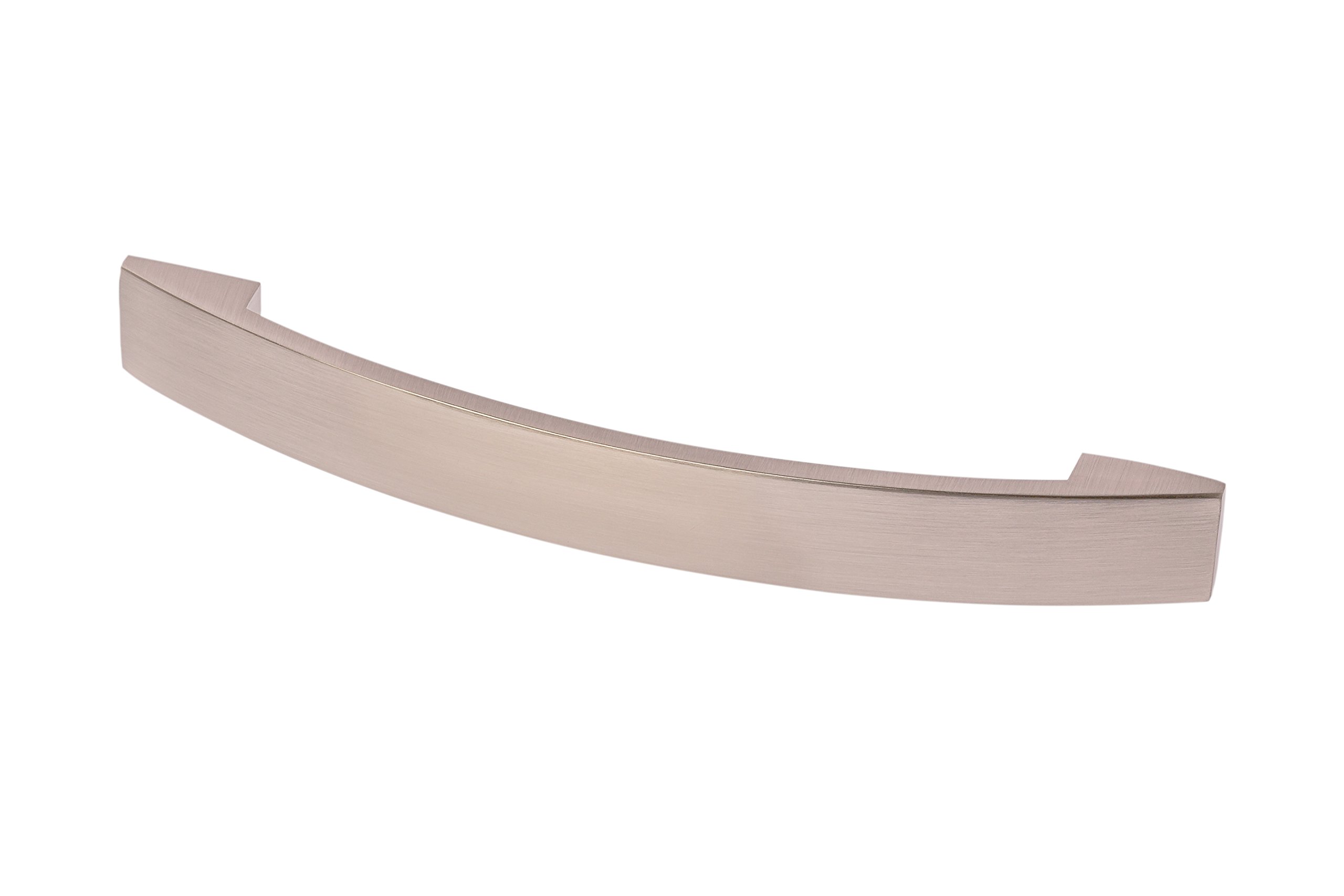 Gedotec - Maniglie per cassetti, effetto acciaio INOX, 160 mm, manico ad arco per cucina, altezza 32 mm, manico da cucina in alluminio, 10 pezzi, moderne maniglie con viti