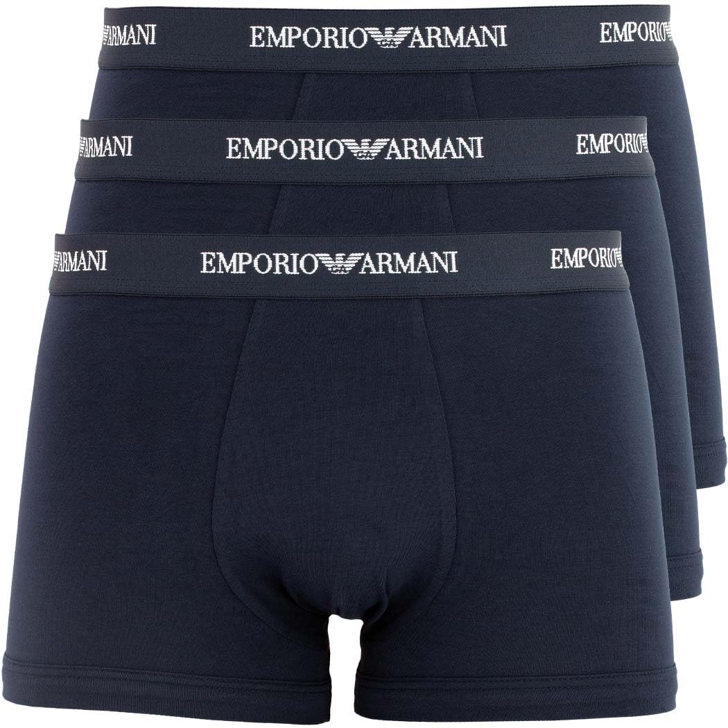 EMPORIO ARMANI Man's Core Logoband 3-Pack Trunk, Blue, XXL