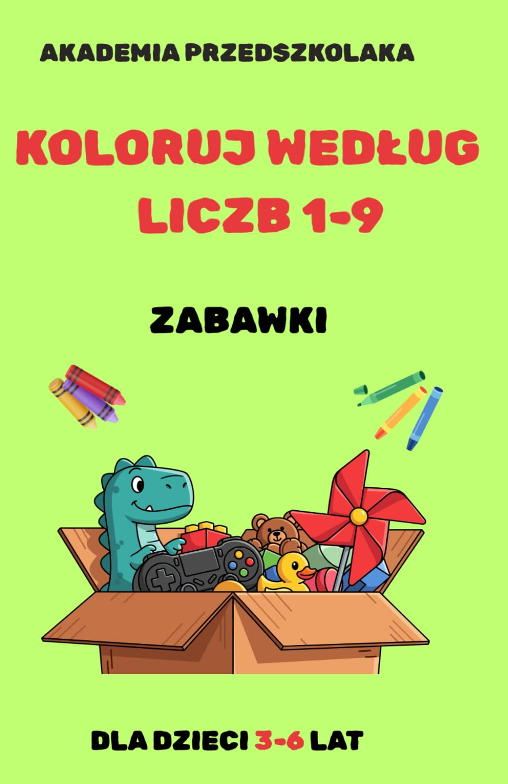 Kolorowanka po cyfrach - Zabawki: Kolorowanie według liczb 1-9. Nauka liczenia i kolorów dla dzieci 3-6 lat