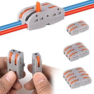 50Pcs Compact Wire Connectors, DIY Lever Nut Assortment Conductor Connector One-to-one Quick Terminal Block Wire Push Cable Connector PCT-221