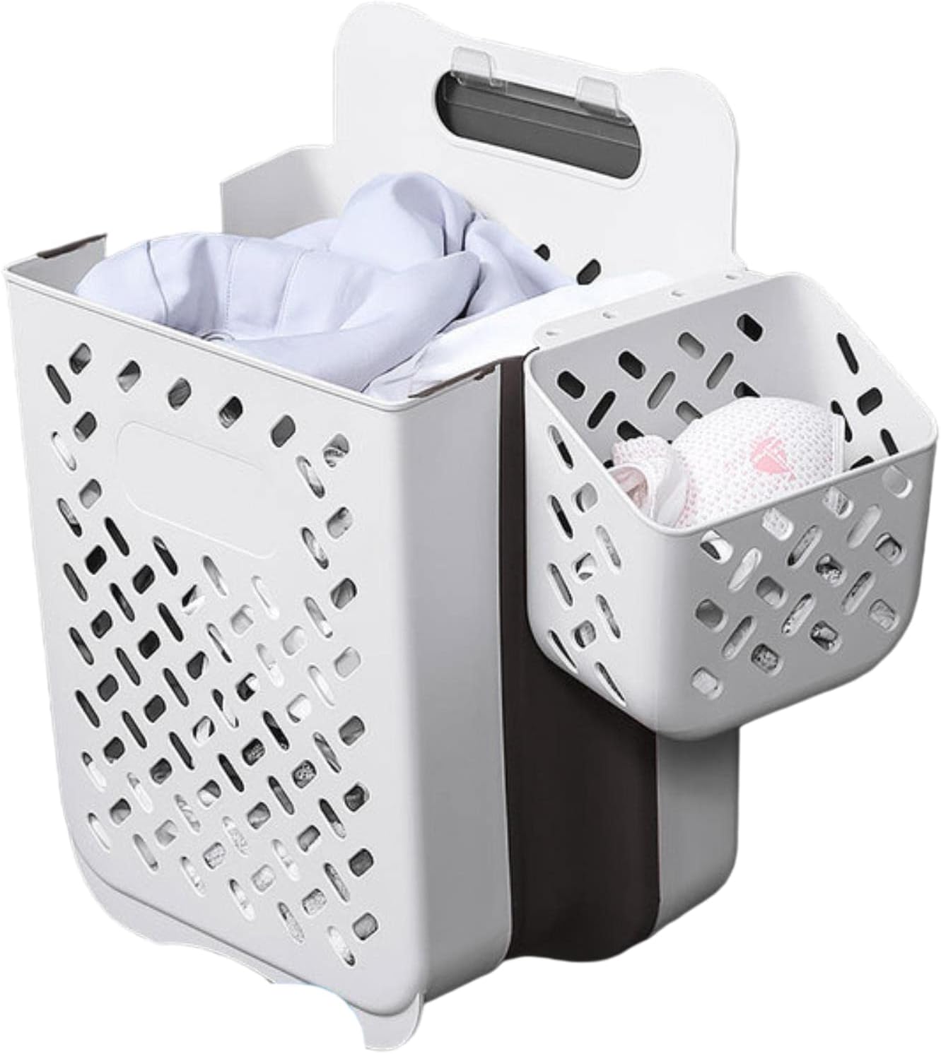 Bathroom Folding Dirty Clothes Storage Basket Laundry Basket Household Wall Hanging Large Portable Punch-Free Put Clothes Bucket