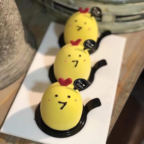 Miniatura 6 de Molde para pastel de mousse de silicona de medio huevo en 3D, molde de Pascua para magdalenas, postres, bandeja para hornear, chocolate, helado,