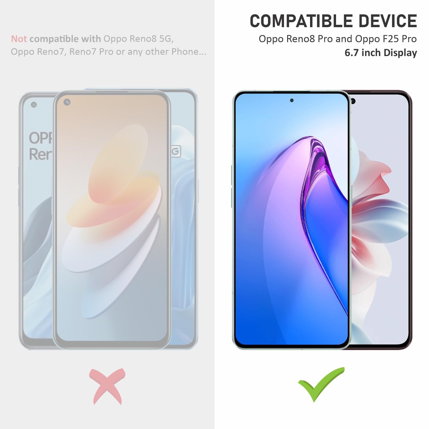 SupCares Tempered Glass for Oppo F25 Pro and Oppo Reno8 Pro (6.7 Inch) With Installation Kit | 9H Edge to Edge Screen Protector | Black — Amazon image 2