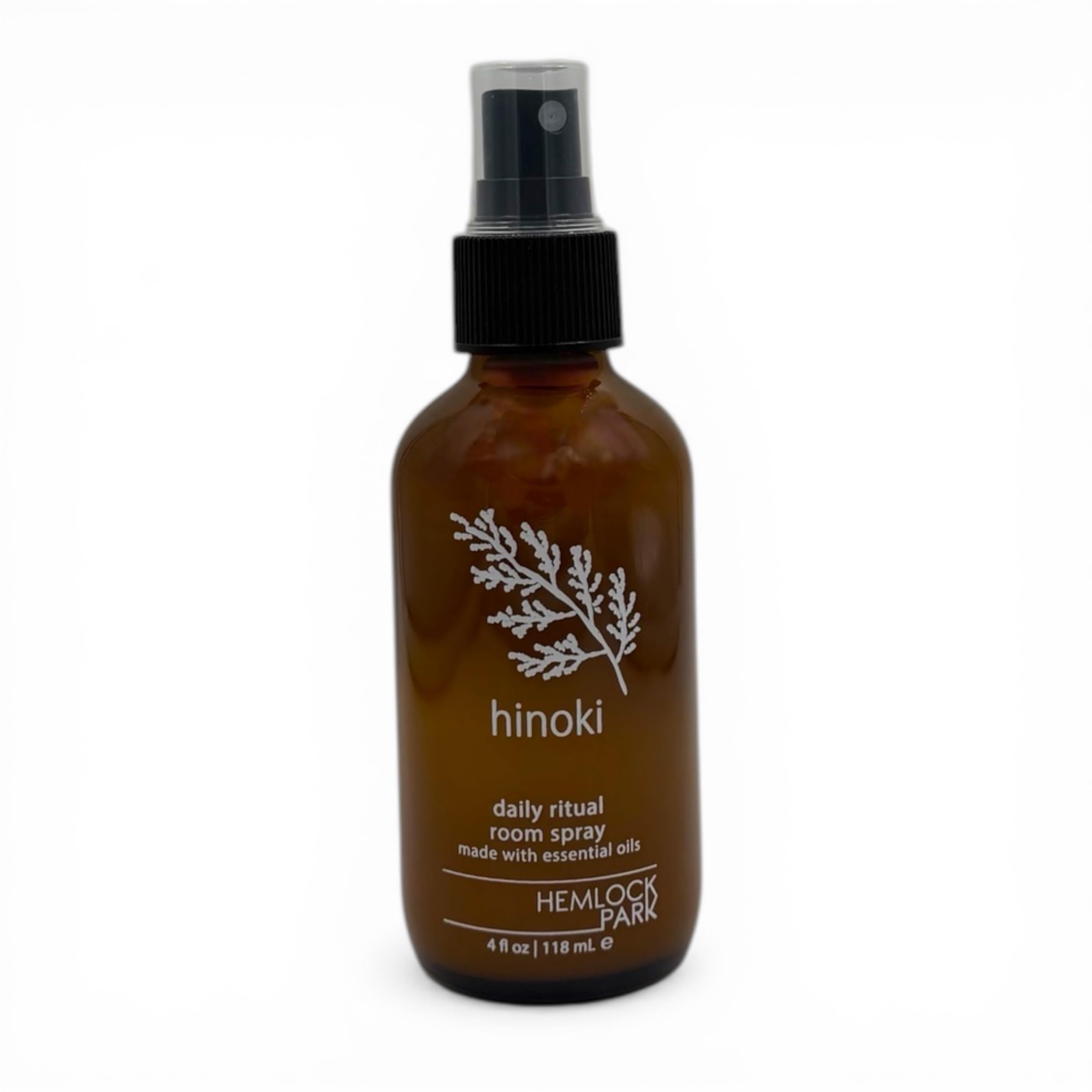 Hemlock Park Room Spray | Naturally Scent Your Space | Sustainably Made in USA with Essential Oils and Botanicals | 4 oz Glass Spray (4 oz Glass Spray, Hinoki)