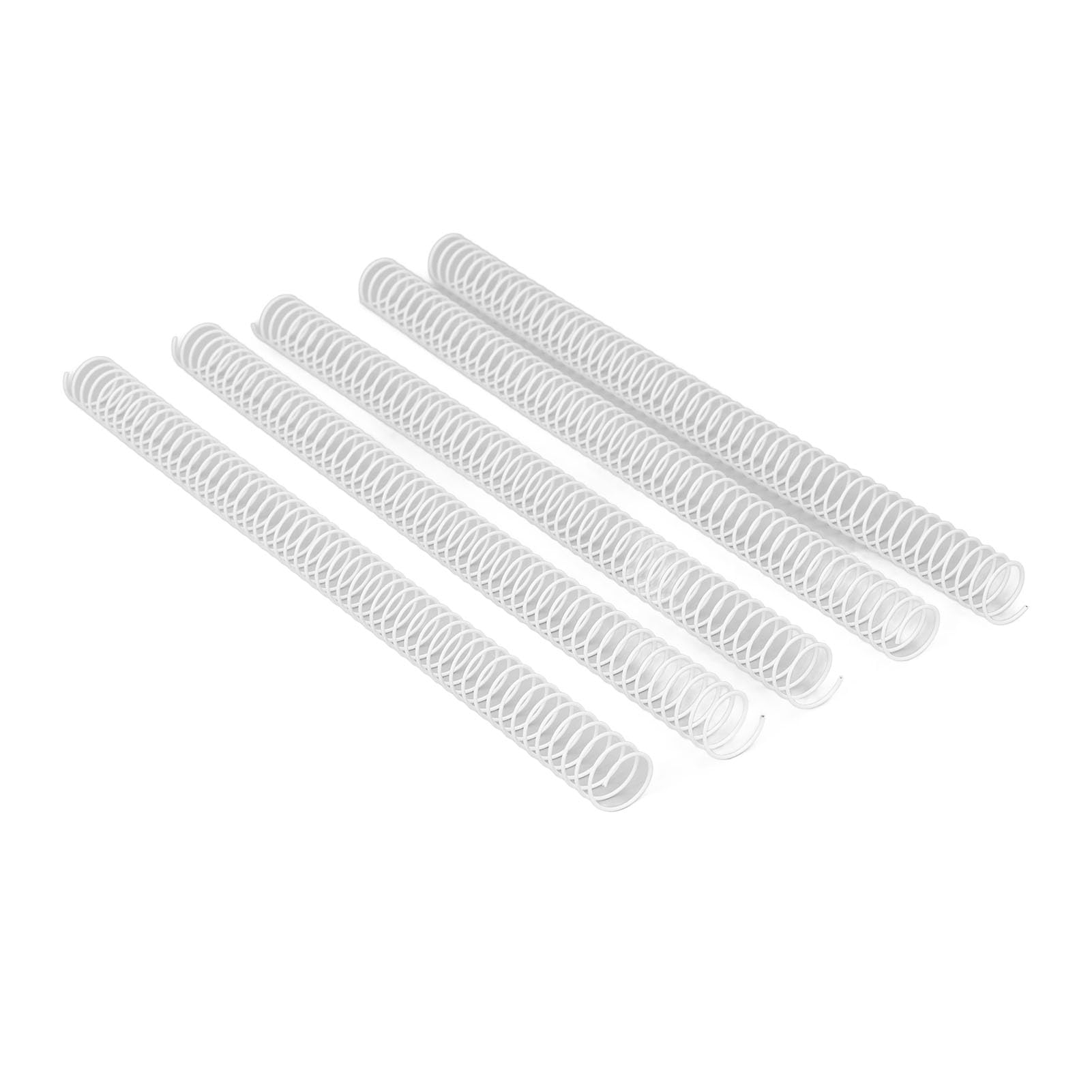 100 Bobine di Rilegatura a Spirale 19 Mm, 48 Denti, Passo 4:1, capacità di 170 Fogli per Documenti A4, Perfette per Opuscoli Fai Te (WHITE)