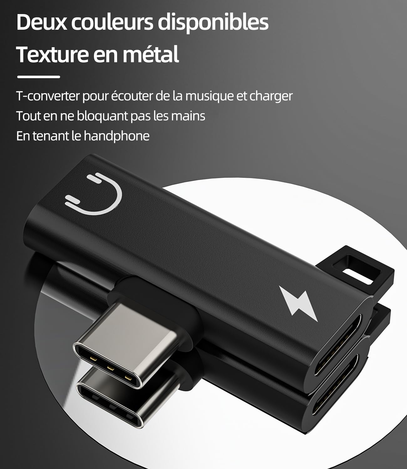 Adaptateur USB-C Vers Jack 3.5mm + Charge Rapide PD | 2-en-1 Pour IPhone, Samsung, IPad, Pixel | Écoutez Et Chargez En Même Temps !