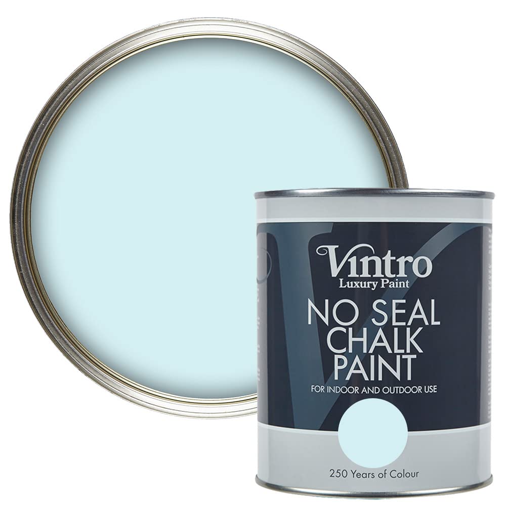 Vintro Paint Moonstone No Seal Chalk Paint 1L - Blue - Kids Furniture Safe