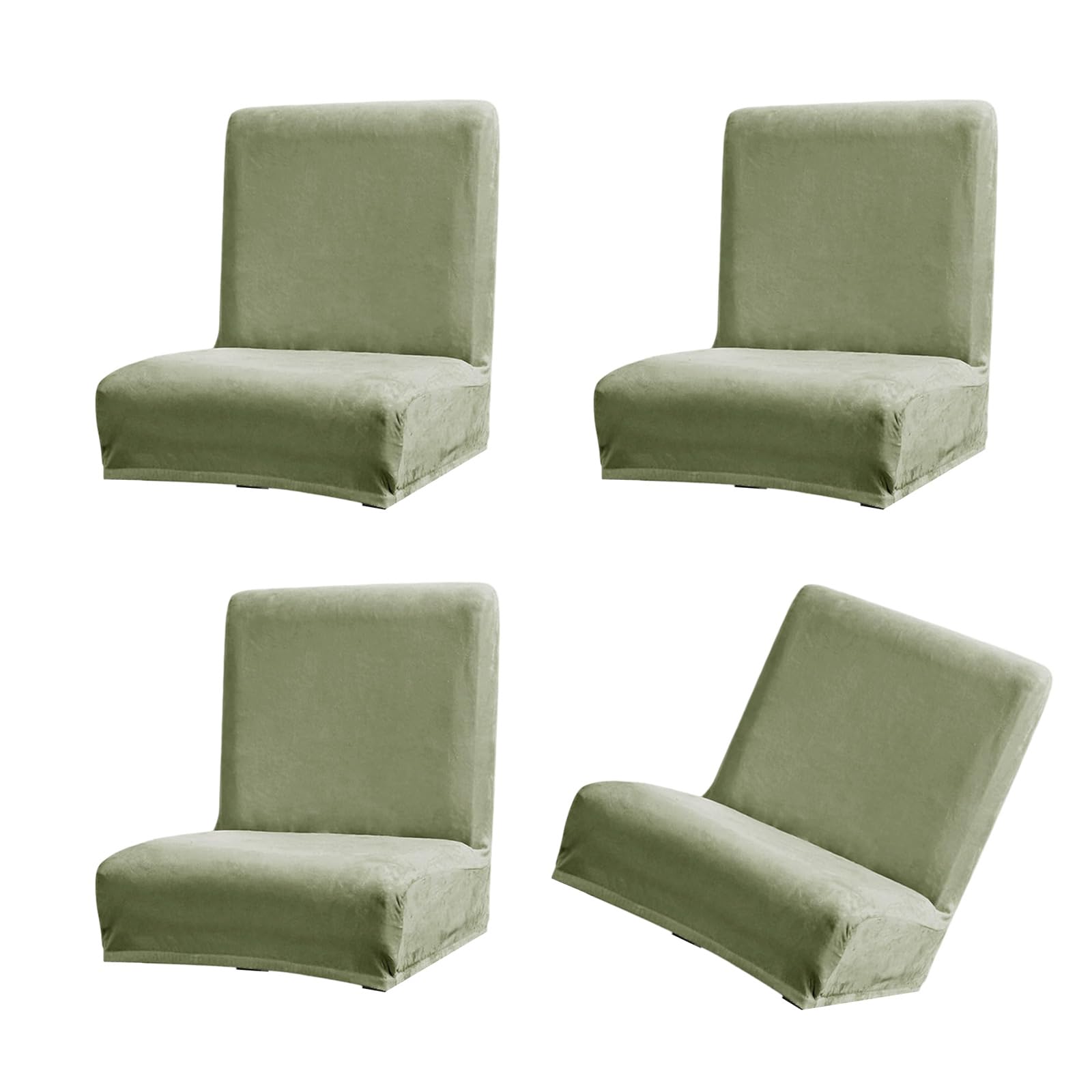 Jazuaiao Dining Chair Slipcovers Machine Washable Polyester Fabric Nonslip Designs for Home Decoration Elastics Dining Chair Cover
