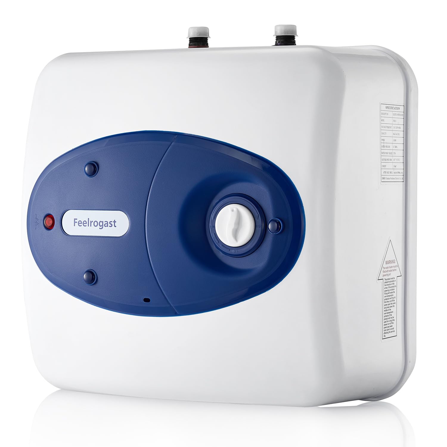 Feelrogast 8 gallon blue electric water heater