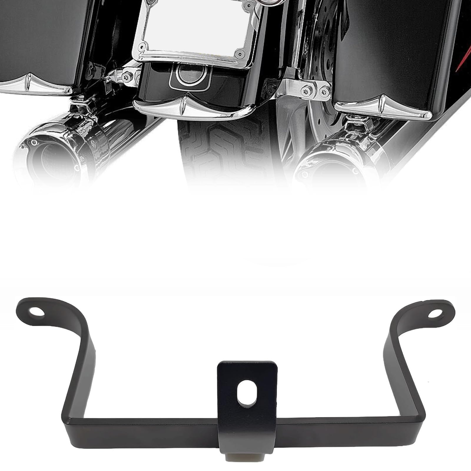 Support De Sacoche Pour Garde-boue Compatible Avec Harley Davidson Touring FLHT FLTR FLHX 1984-2008 Noir