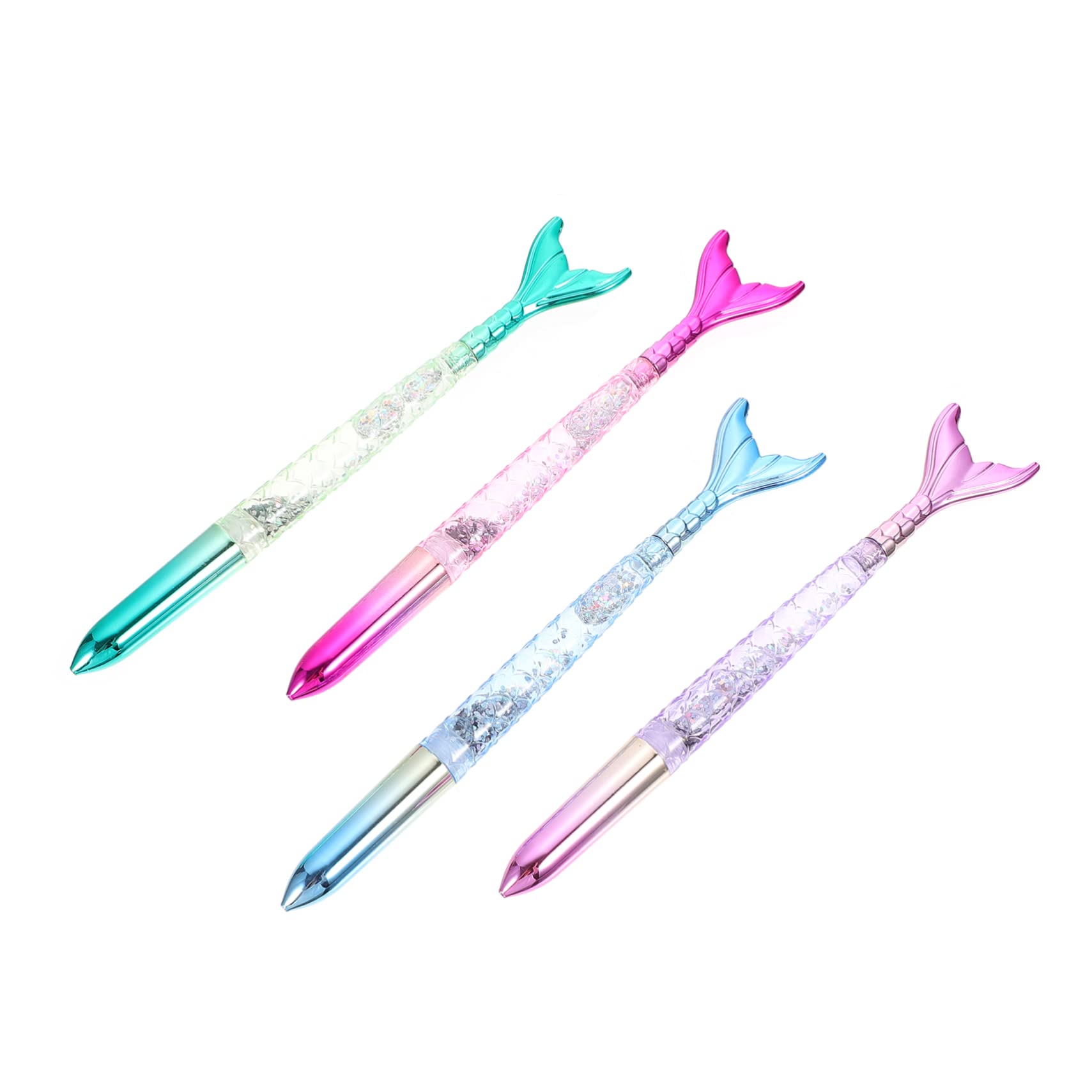 SHINEOFI 40pièces Stylos à Gel Pailletés Forme De Sirène De Stylos à Bille Fournitures Scolaires Colorées Pour Étudiants