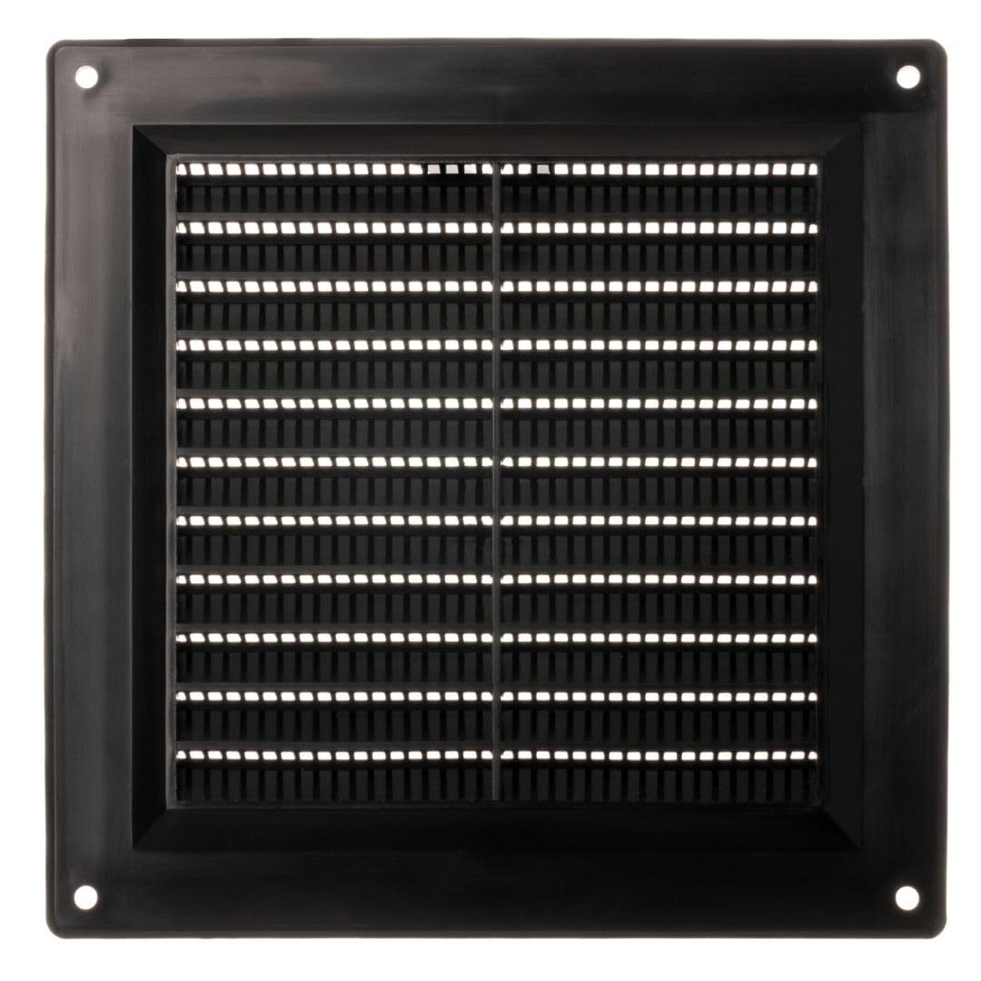 Lirast Black 150X150mm / 6X6 Inch Plastic Ventilation Grille - Air Vent Cover