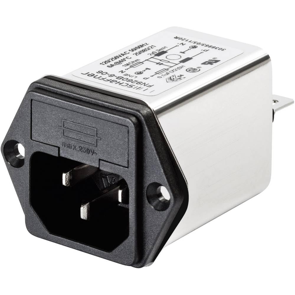 Schaffner Filtre d'alimentation FN 9260-2-06 avec Interrupteur, avec connecteur Femelle pour Appareil 250 V/AC 2 A 2.7