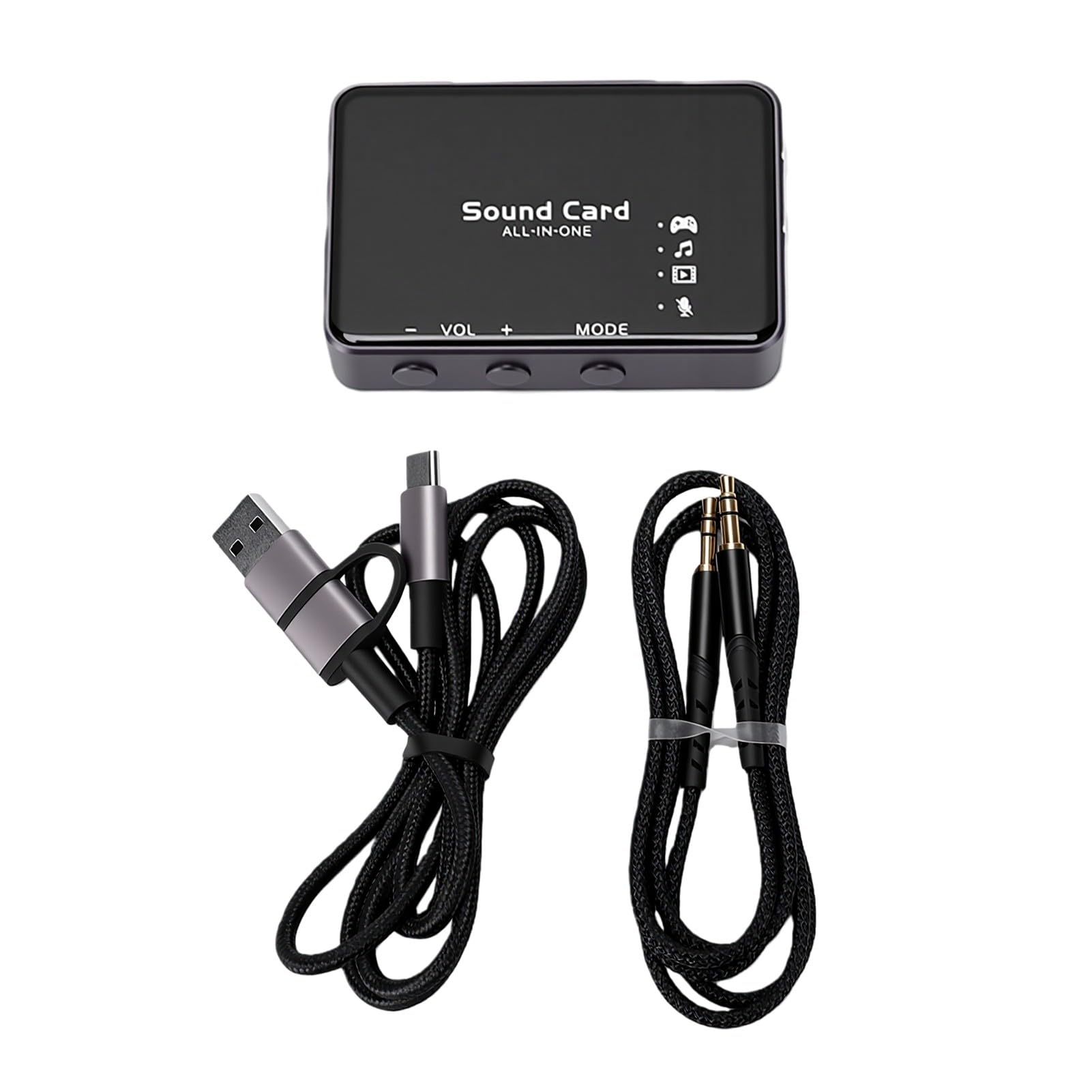 Jectse USB 7.1 Surround Soundkarte, Externe Audio Adapter 192 kHz 32 Bit 3,5 Mm Schnittstelle, for PC Laptop