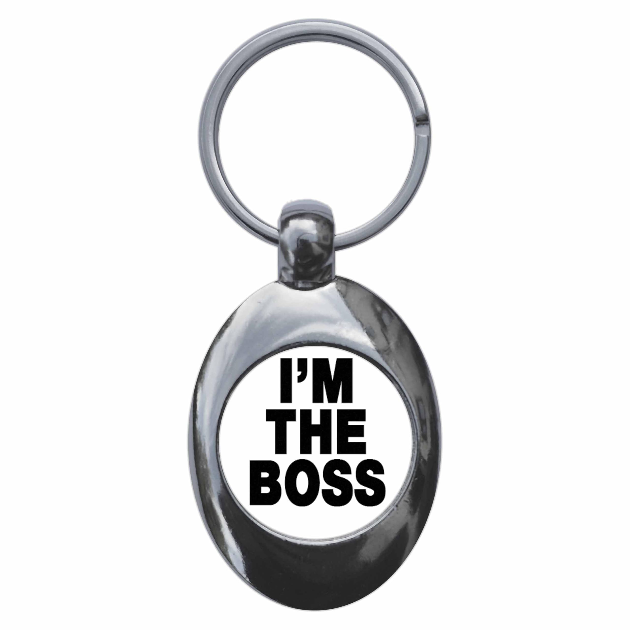 Ozorath I'm The Boss Keyring Keychain Key Ring Chain With Trolley Coin