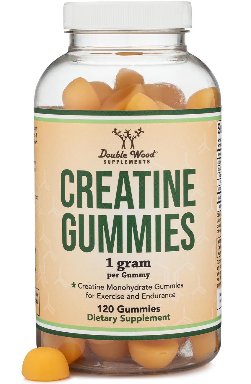 Creatine Monohydrate Gummies - 1g per Serving, 120 Count