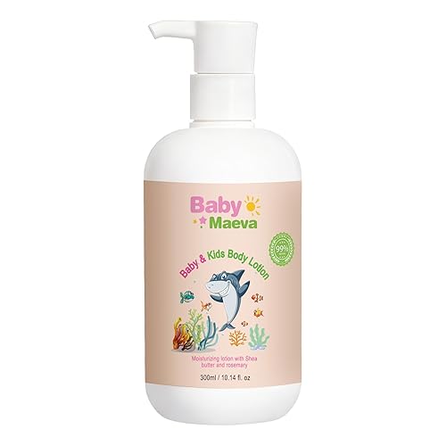 Loción orgánica facial y corporal para bebés, niños pequeños y niños de todas las edades, hidratante suave con manteca de karité y glicerina,