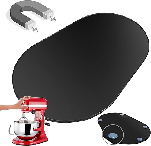 KitchenAid - Alfombrilla deslizante para mezclador KitchenAid de 5 a 8 cuartos de galón, bandeja deslizante de bambú para electrodomésticos de