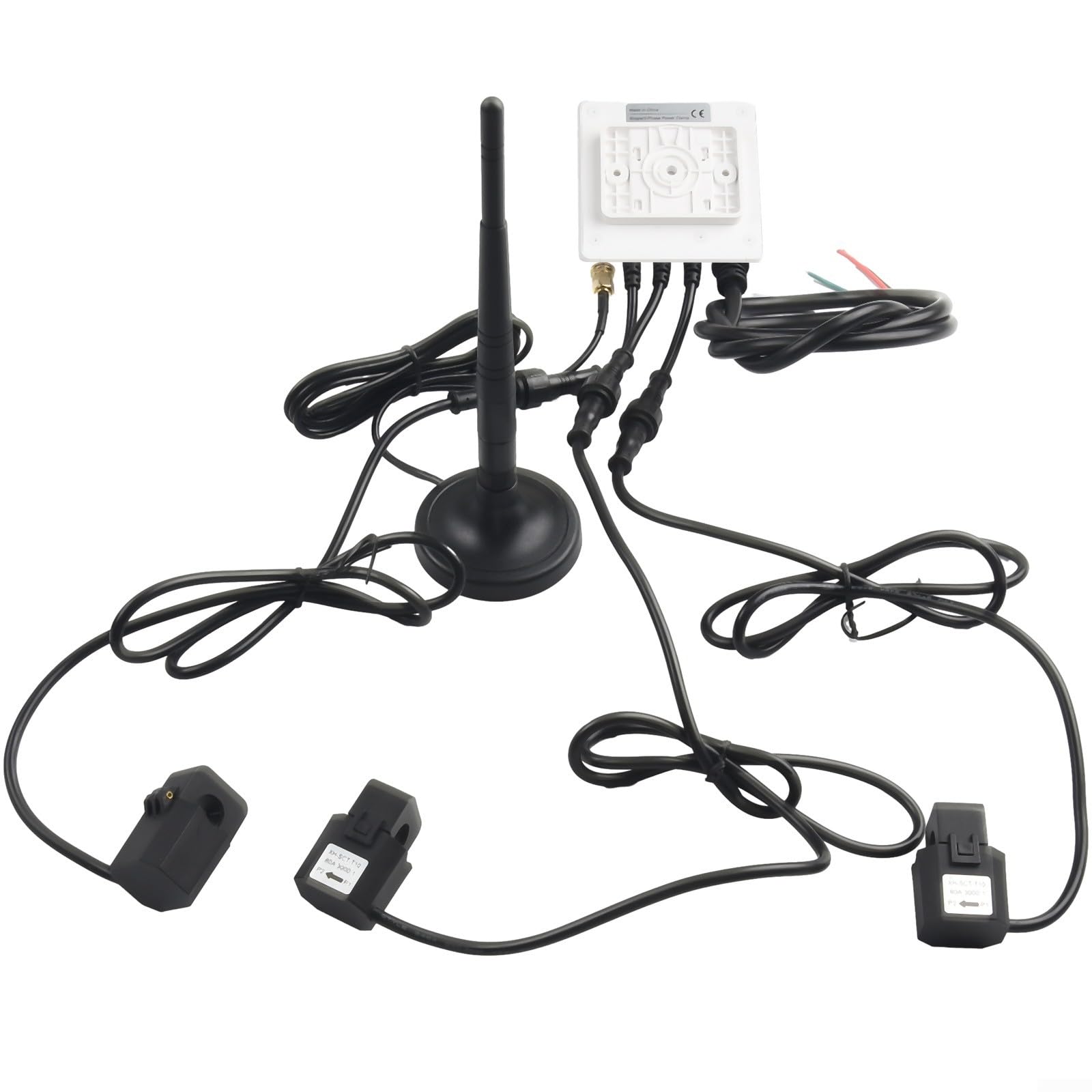 para tuya Smart - Medidor de energía trifásico 80 A con WiFi y abrazadera, monitor de electricidad en tiempo real para voltaje, corriente y factor de potencia, compatible con sistemas monofásicos y