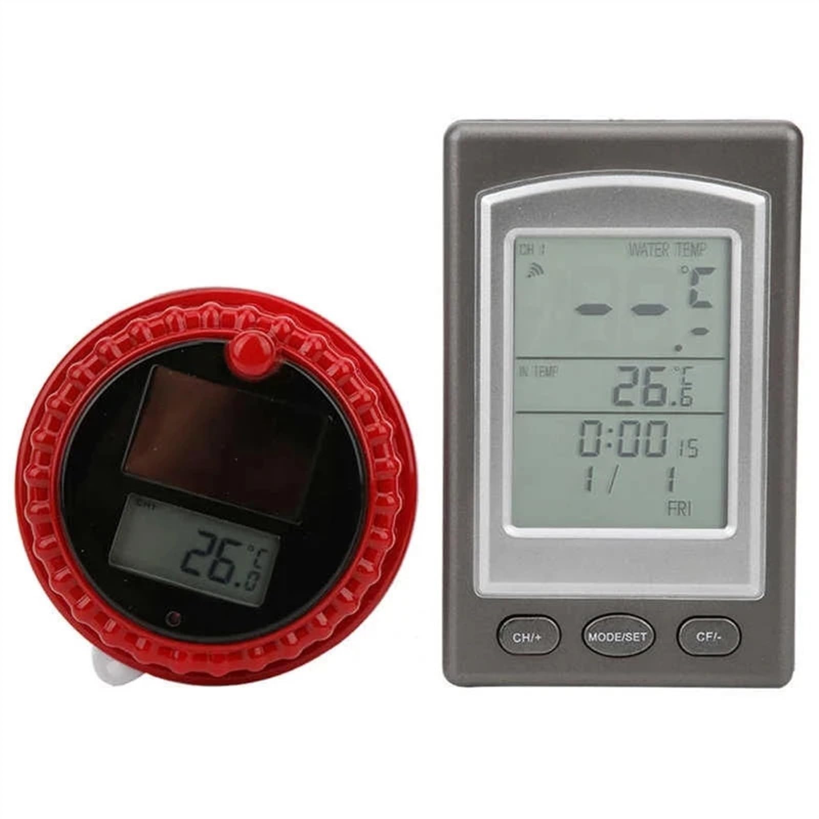 Termómetro de natación inalámbrico solar alimentado al aire libre para estanque, impermeable, medidor de temperatura flotante, pantalla LCD digital, piscina