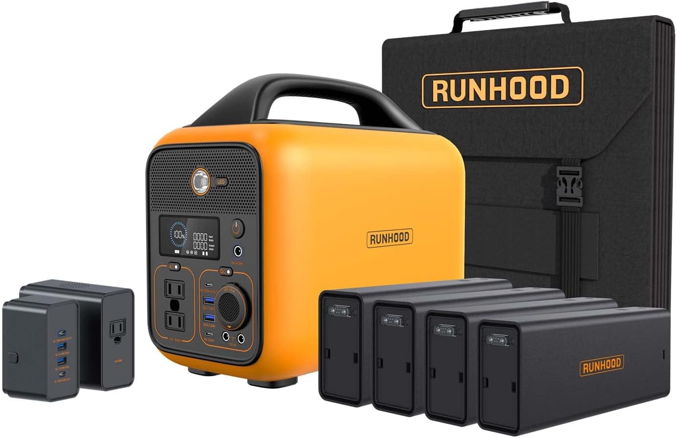 Runhood Portable Power Station RALLYE 600 PRO, 1296Wh 4×