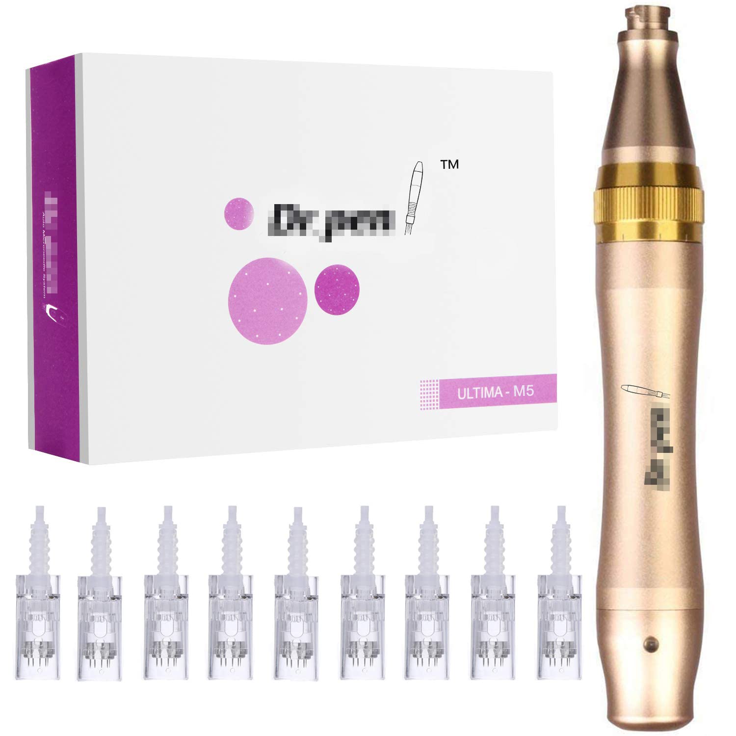 Dr Pen Ultima M5 Microneedling Pen, Multi-function Wireless Electric Beauty Pen, Professional Skincare Kit for Face and Body with 10pcs Cartridges (M5-W)