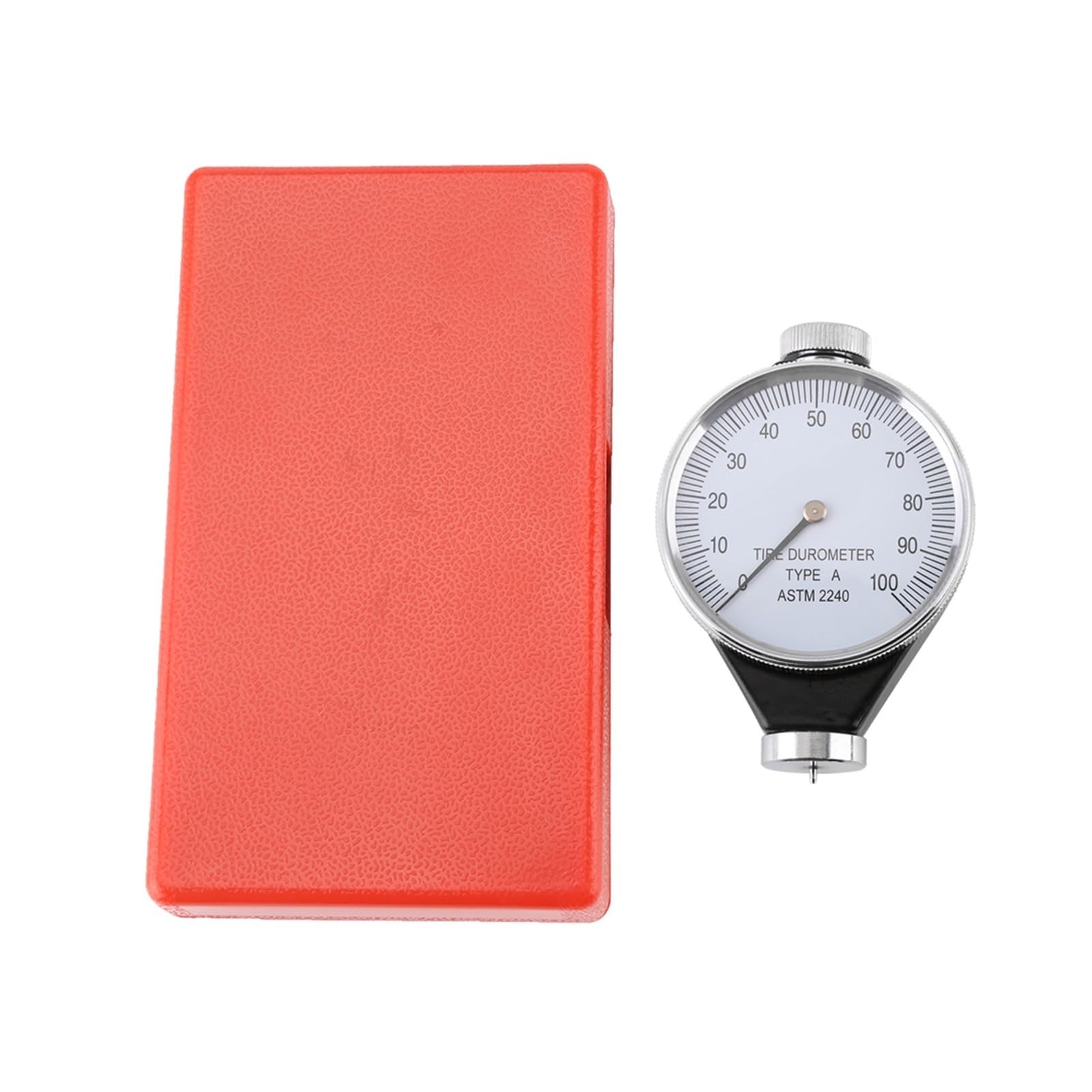 Hardness Tester, Shore Type Durometer A/O/D Rubber Tire Hardness Tester 0‑100 HA Analog Display Hardness Meter(A)