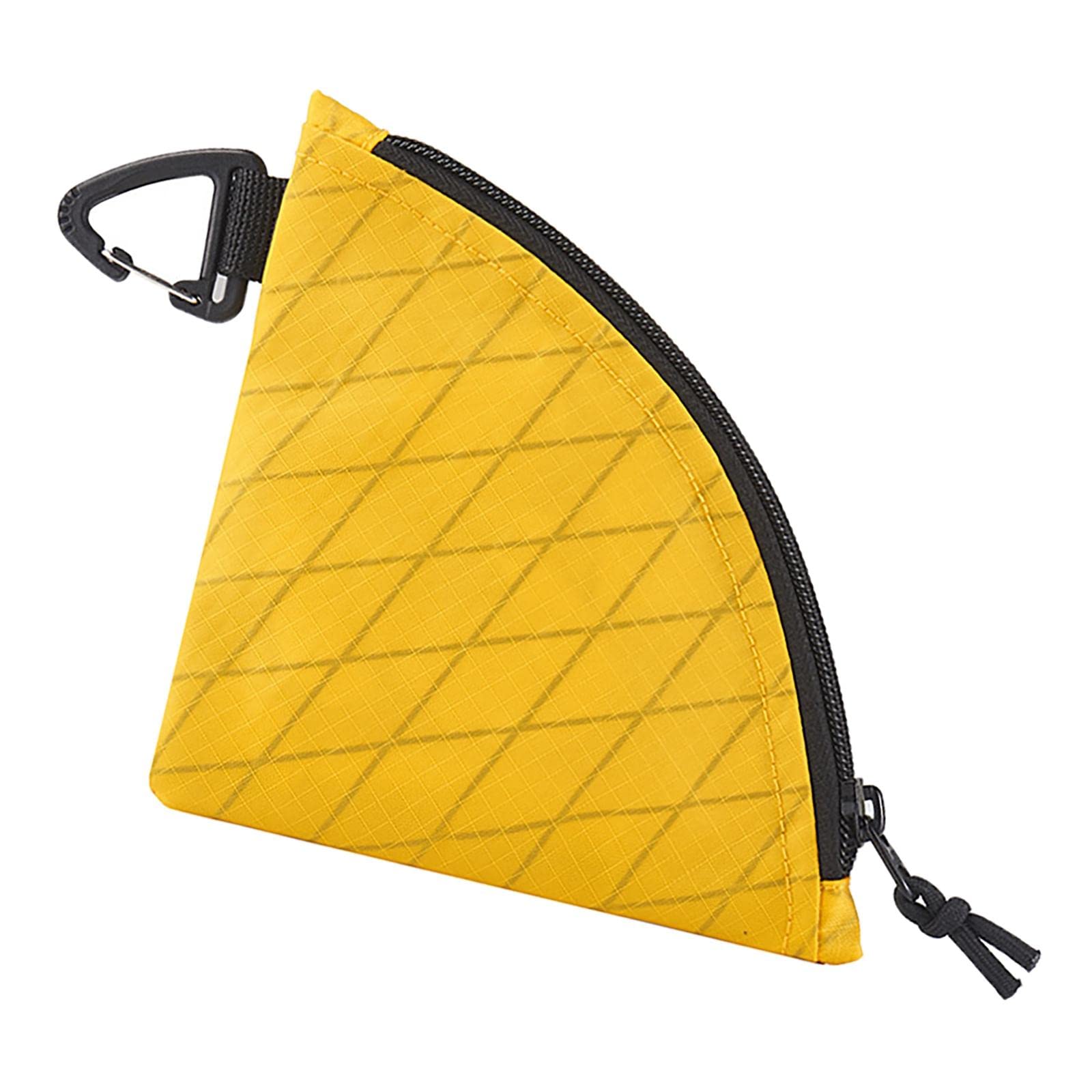 Milageto Waterproof Coffee Filter Storage Bag with Zip Accessory Supplies with Organizer Tool for Outdoor Camping Cookware, YELLOW