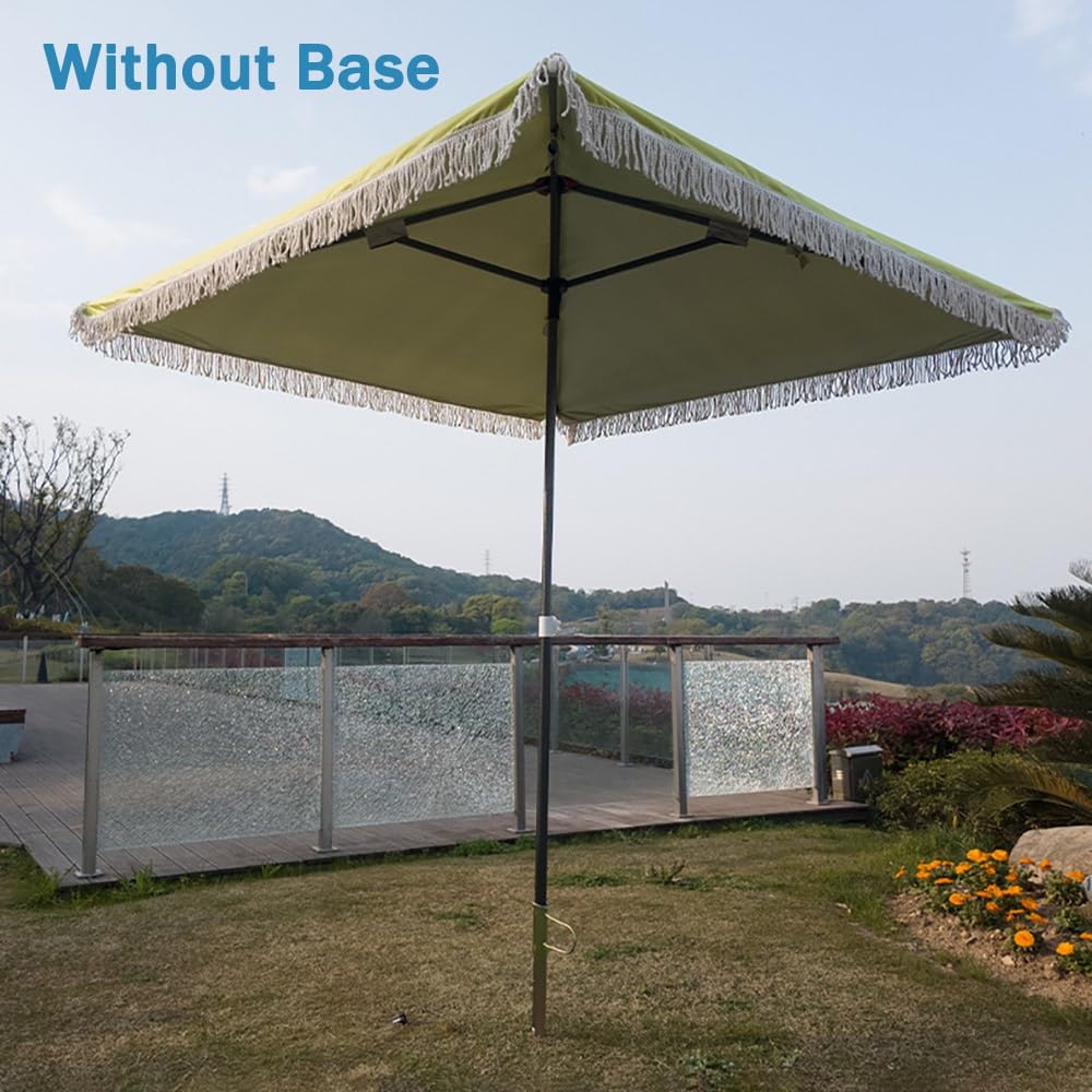 Kwadratowy parasol tarasowy z frędzlami 15 x 16 cm do ogrodu, na plażę, basen, balkon, taras i taras (bordowy)