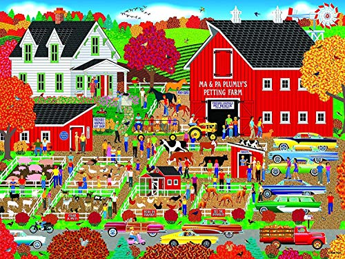 RoseArt - Home Country - Puzzle de 1000 piezas Plumly's Petting Farm para adultos miniatura 1