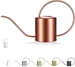 Le pot d'arrosage des plantes, 50 oz / 1500 ml Acier inoxydable Métal - Décoratif moderne avec une longue épanchement pour les plantes en pot intérieur, Bonsai, Fleurs de jardin, Cuivre