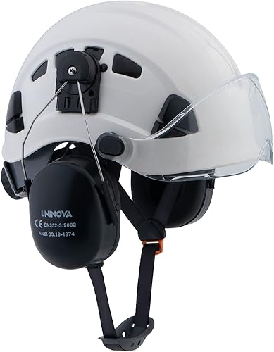 UNINOVA Arborist Helmet Forestry Helmet Chainsaw Helmet with Visor and Earmuffs,OSHA Safety Hard Hat Helmet for Logging Trimming Mowing Climbing