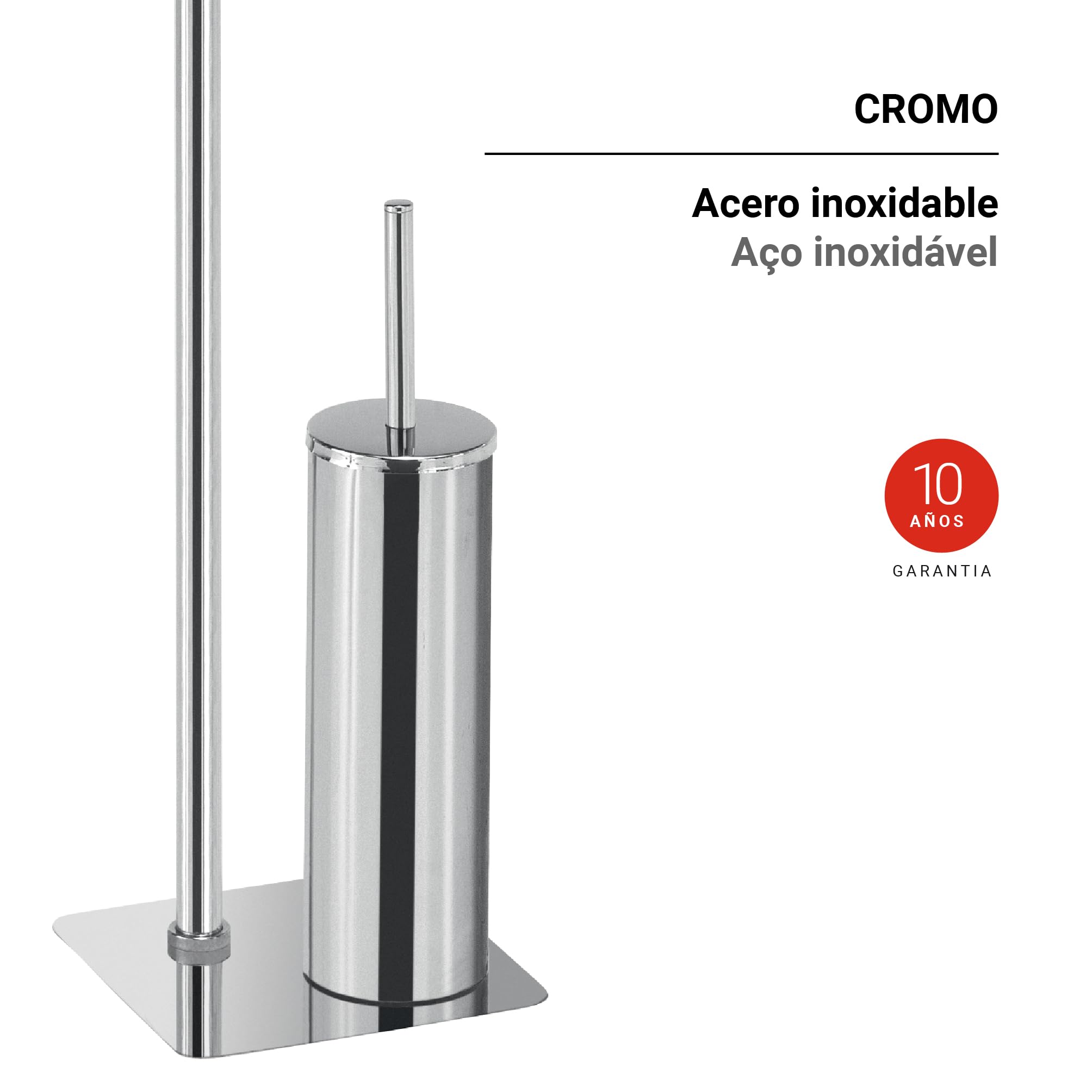 Gedy ARTU Colonna del Piede, Acciaio Inossidabile, Cromo, 17 x 16 x 65,5