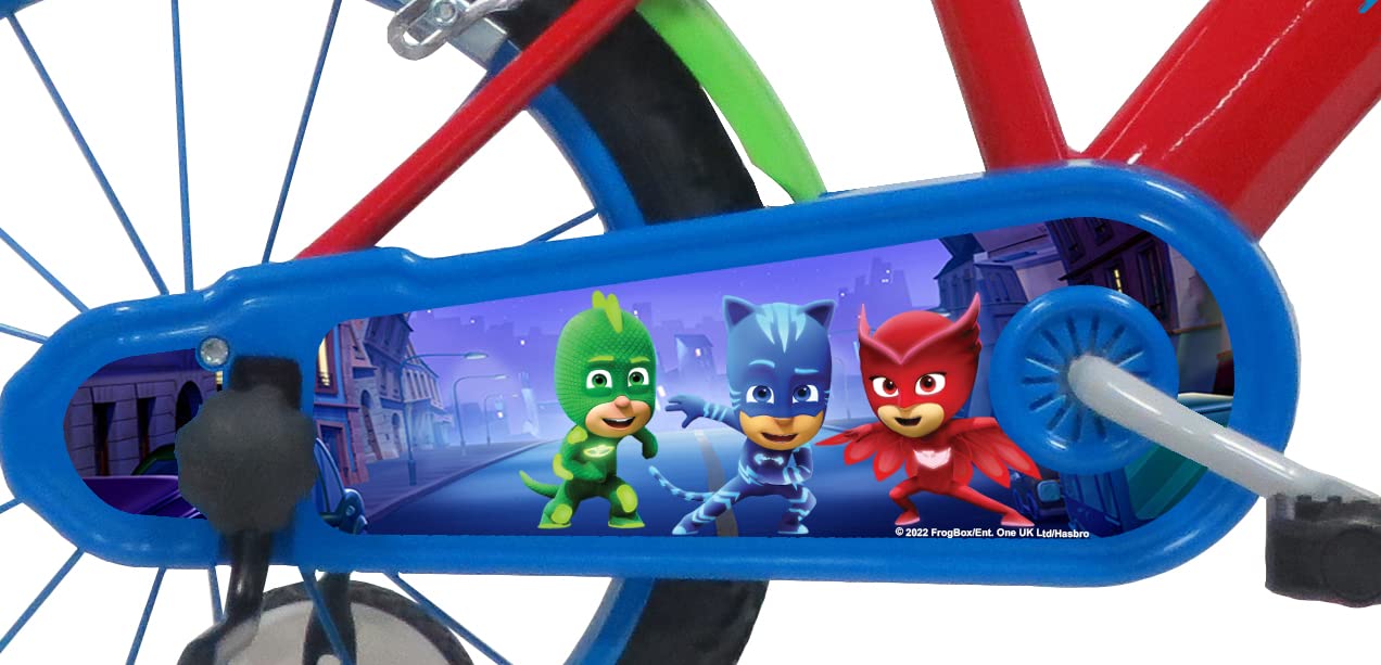 PJ MASKS Bici 16'', Bicicletta Bambino, Rosso