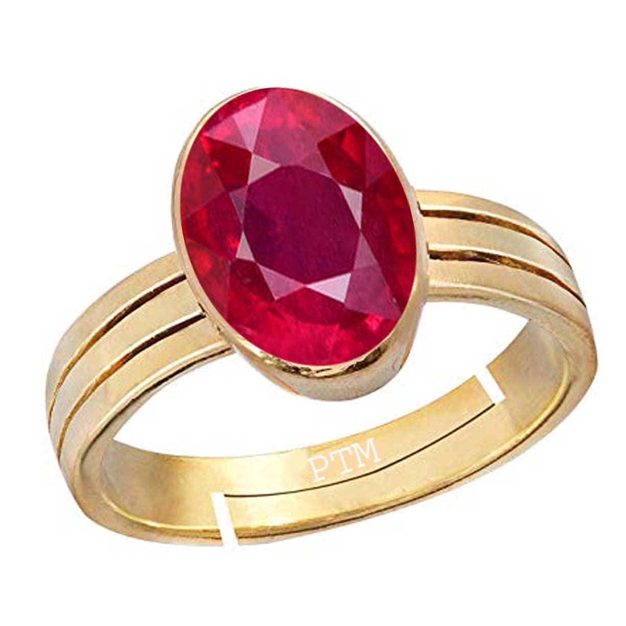 PTM Natural Ruby/Manik 5.25 Ratti or 5 Carat Astrological Certified Gemstone Panchdhatu/5 Metals Gold Plated Adjustable Ring for Women - nfba2525 (B09B4ZSSXN) Amazon Price History, Amazon Price Tracker