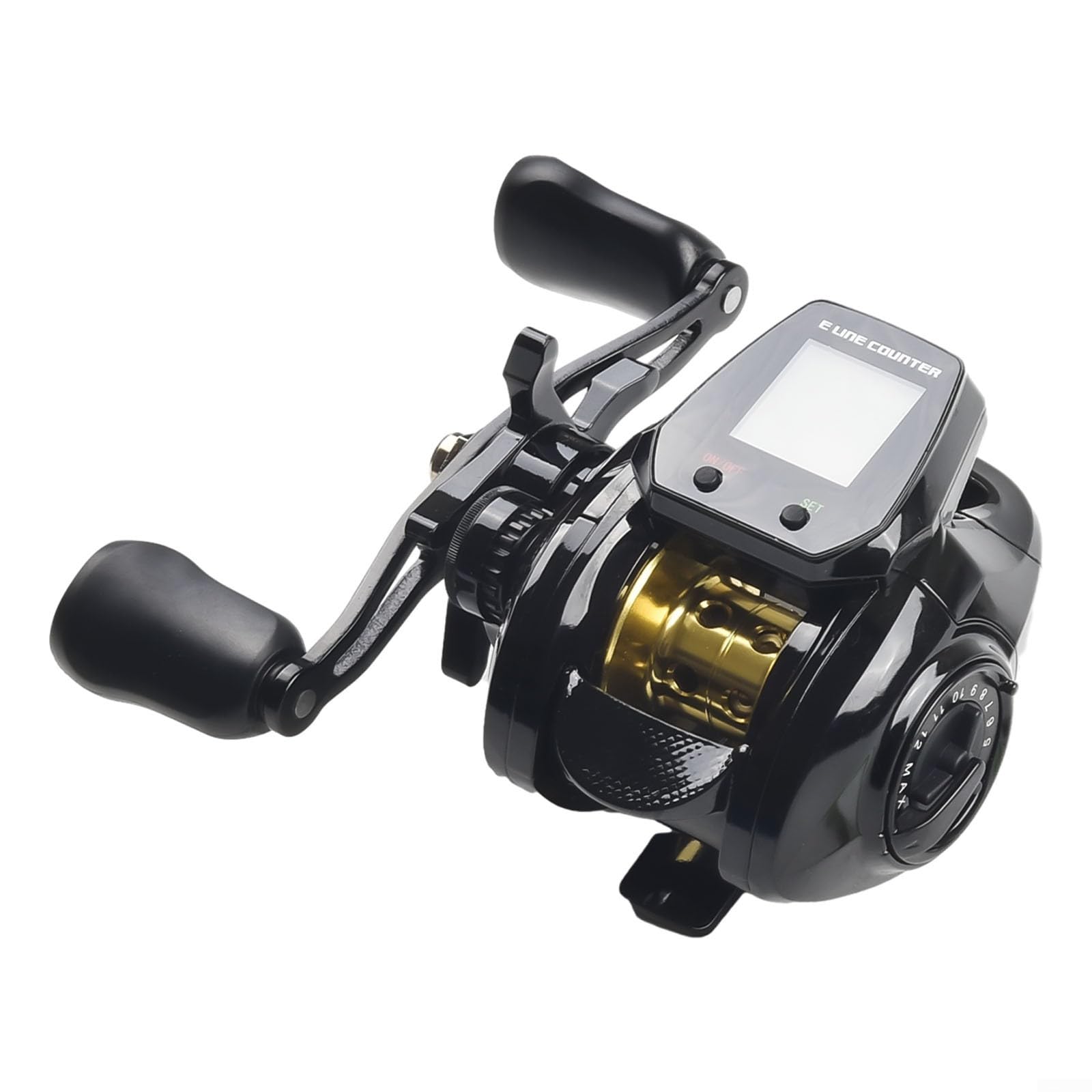 Moulinet de pêche avec détecteur de touche, haricots magnétiques et batterie rechargeable