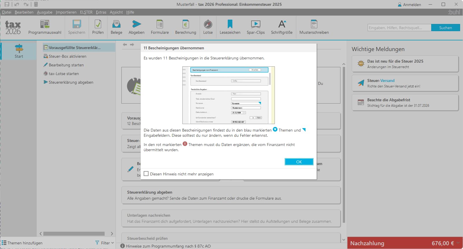 tax 2026 Professional (für Steuerjahr 2025)| Digitaler Download