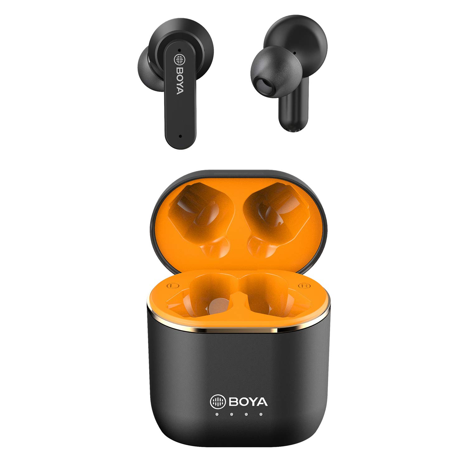 BOYA True Bluetooth Earbuds, Headphones Wireless Earbuds Noise Cancelling Pop-ups Wireless Hi-Fi Stereo Sweatproof Sport Headsets Built-in Mic for Android/iPhone/Airpod Work/Running/Travel/Gym