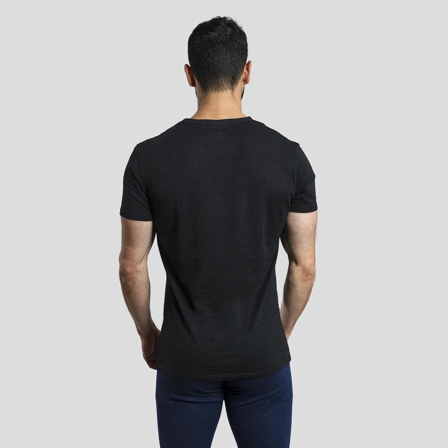 Lightweight Alpaca Wool Crew Neck T-Shirt for Men by Arms of Andes - Image 4