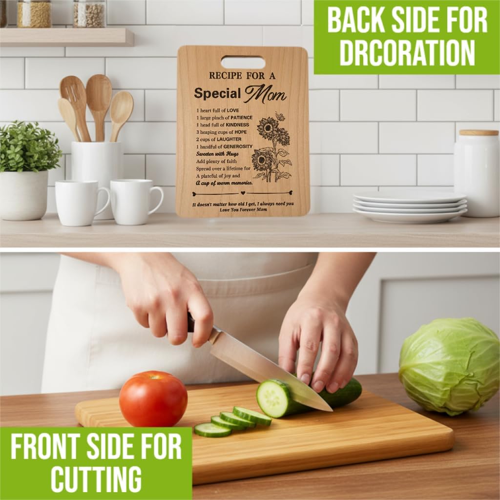 Mom Birthday Gifts Mother Cutting Board Gift, Presents for Mom Bamboo Cutting Board Perfect Mother's Day, Birthday, Thanksgiving, Christmas Gift for Mom Kitchen Decor - Image 2