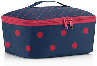 reisenthel Coolerbag M Pocket Cool Bag with Outer Material Made from Recycled PET Bottles, Ideal for Lunch on the Go, Colour: Mixed Dots Red